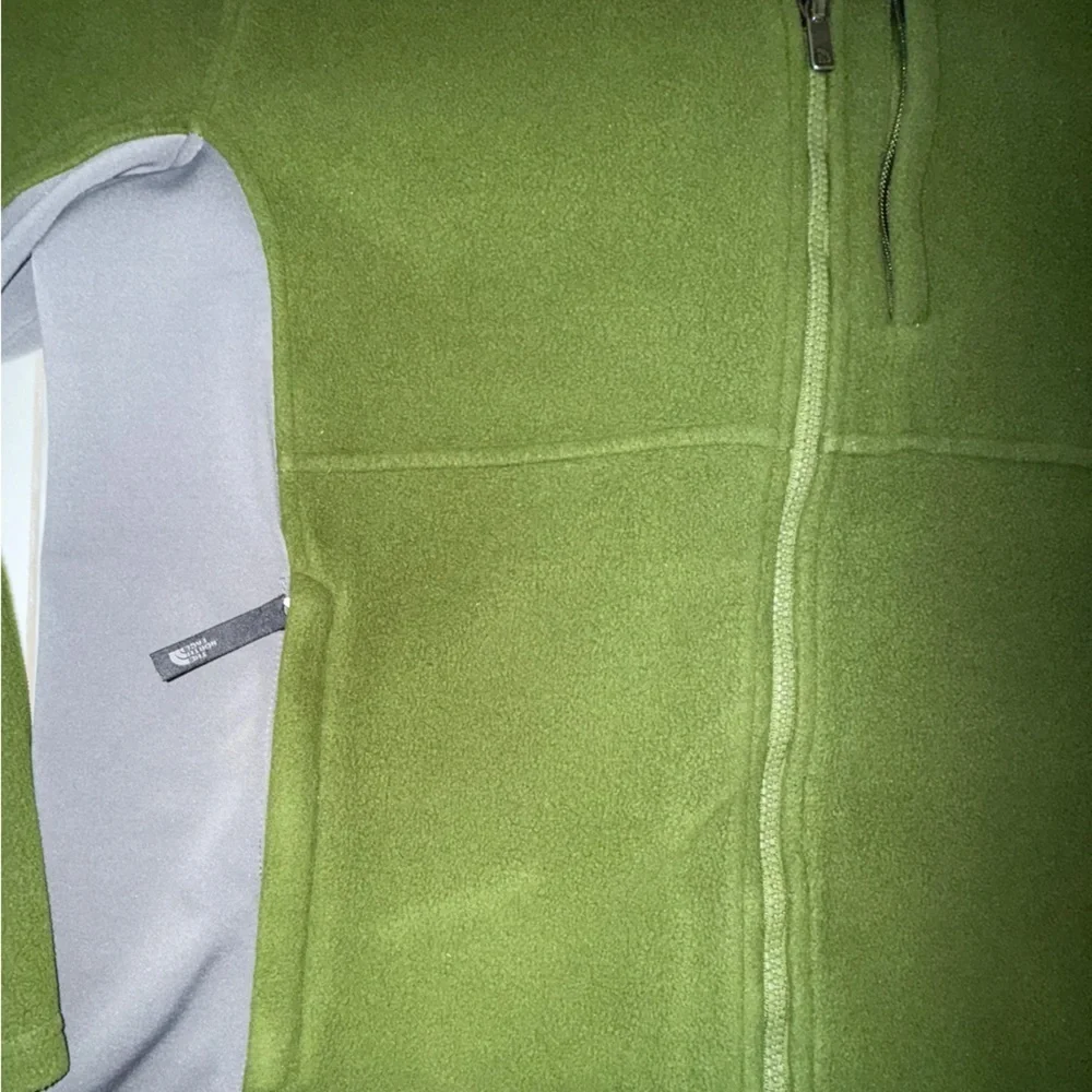 The North Face Full Zip Fleece Jacket Men’s Large Olive Green Gray TKA 100